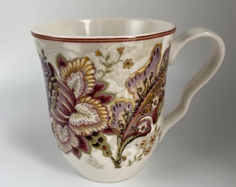 222 Fifth Gabrielle Fine China Floral Mug, 4 Tall - Etsy