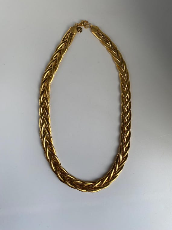 Vintage Pilar Crespi Gold Tone Chain Necklace, 18”, Rare