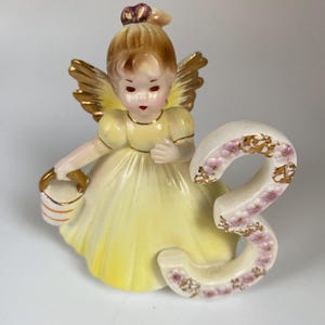 Josef Originals Birthday Angel Dolls Collection Age 3 Figurine, 3.5” Tall