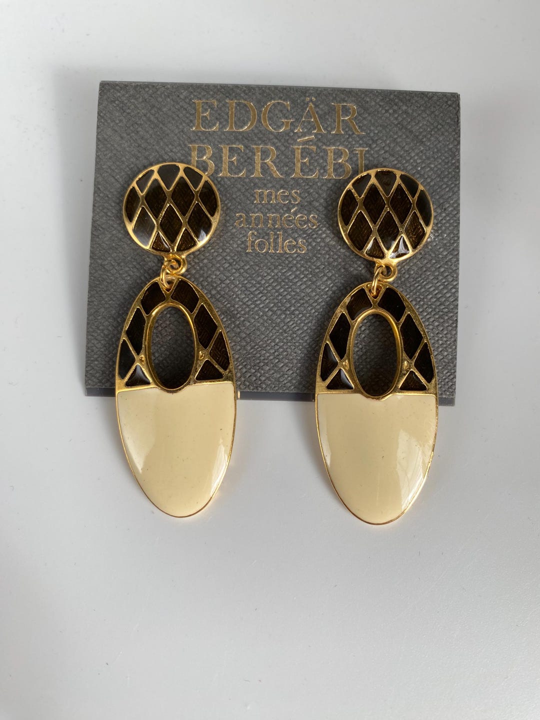 Vintage Edgar Berebi My Crazy Years Collection Gold Tone With Brown and ...