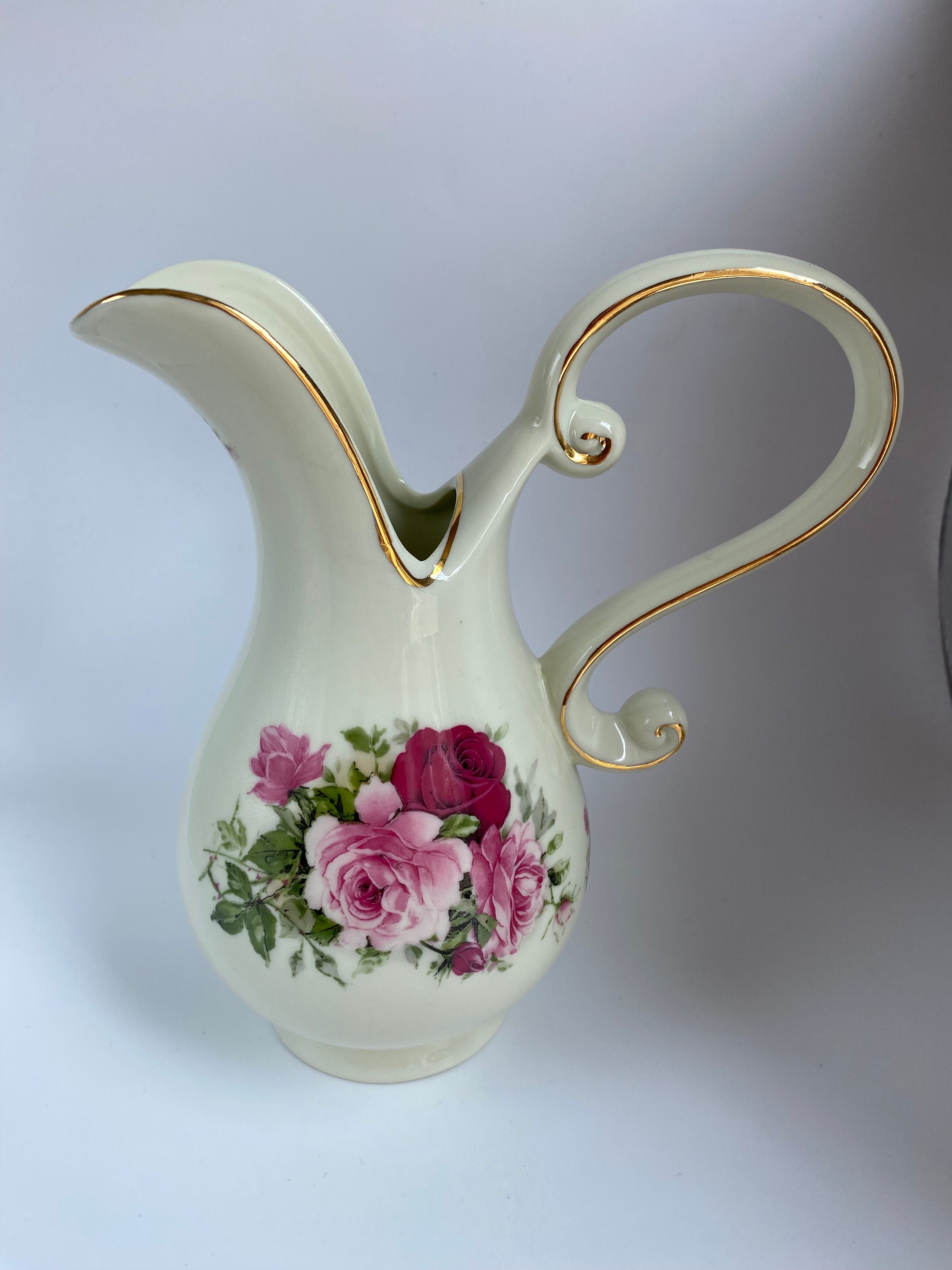 Vintage Baum Brothers Formalities “Cherub Chintz Collection  Vintage Formalities by Baum Bros. China pitcher vase main image 2