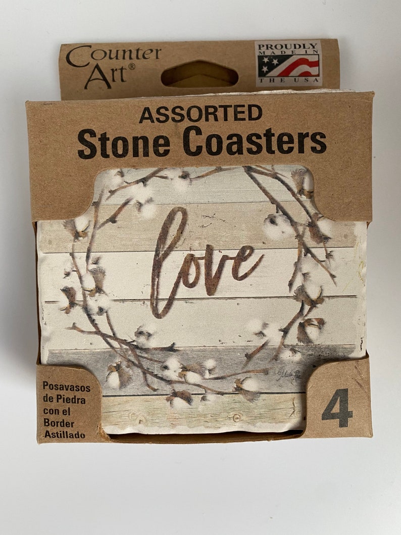 Counter Art Assorted Design Stone Coasters - Thumbnail 2