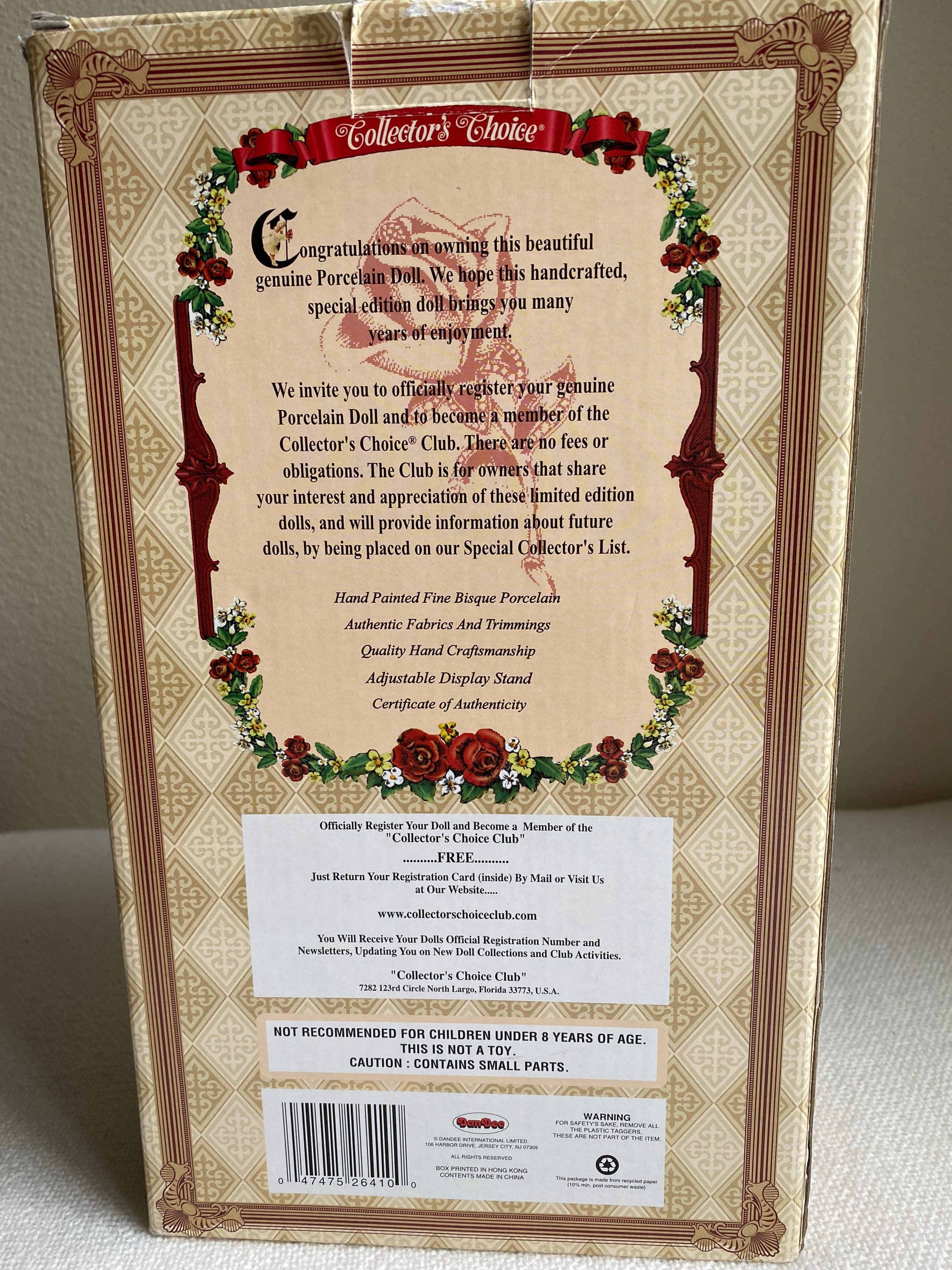 Collectors Choice Limited Edition Genuine Fine Bisque Porcelain Doll