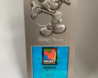 Vintage Disney Mickey Mouse Photo Frame For 2.25”x3” Photos