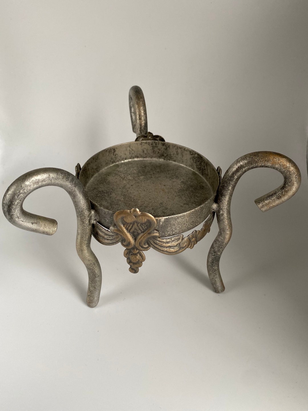 Metal 3wick Candle Holder Home Decor, Silver Color Candle Holder