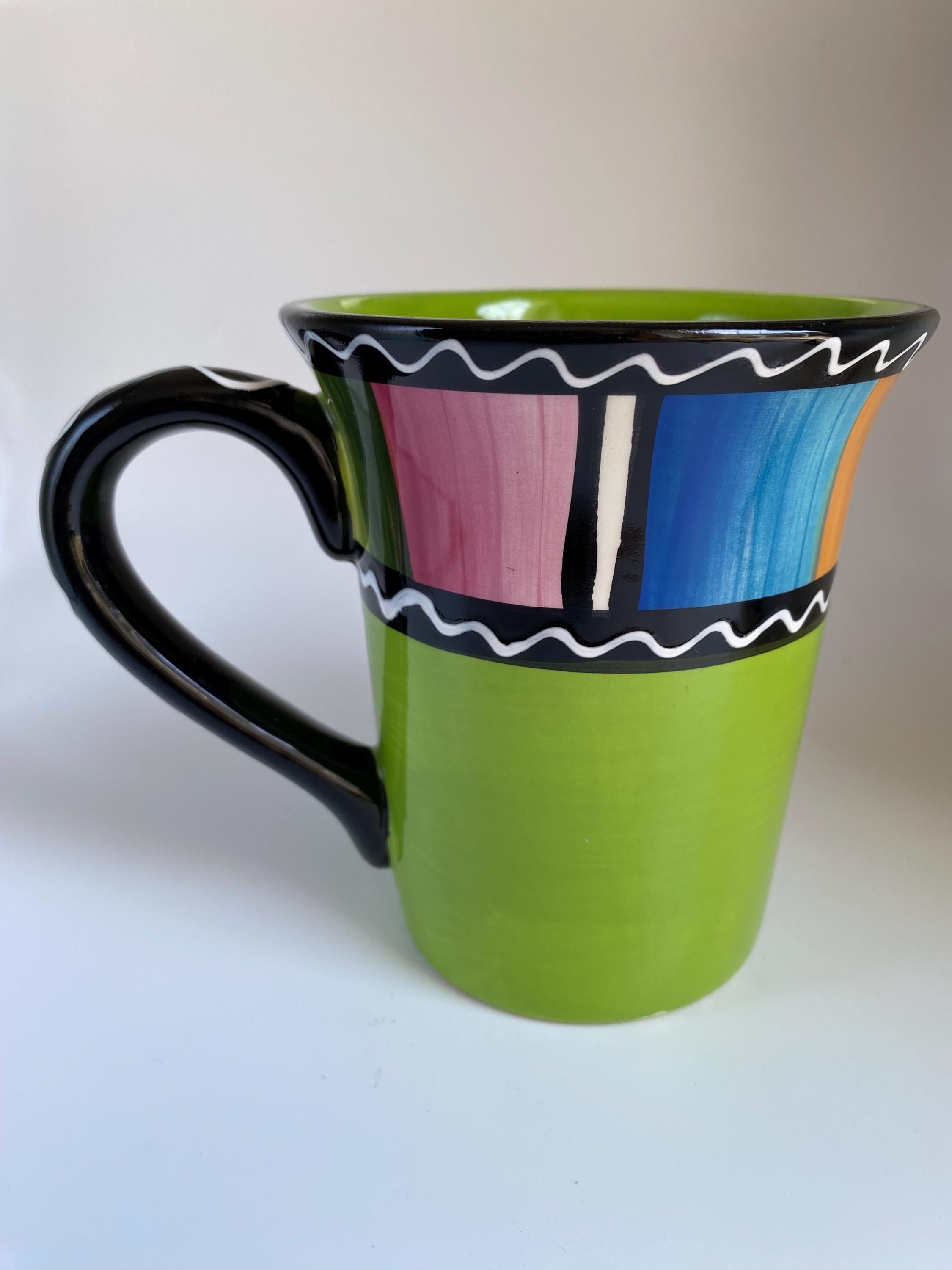 Certified International Serape Collection Green Coffee Mug by Nancy Green,  4.75 Tall, Very Rare, Read Description - Etsy