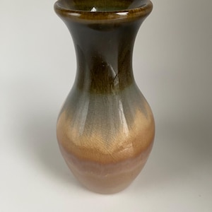 Beautiful Glaze Art Stoneware Bud Vase, 5” Tall, Read Description