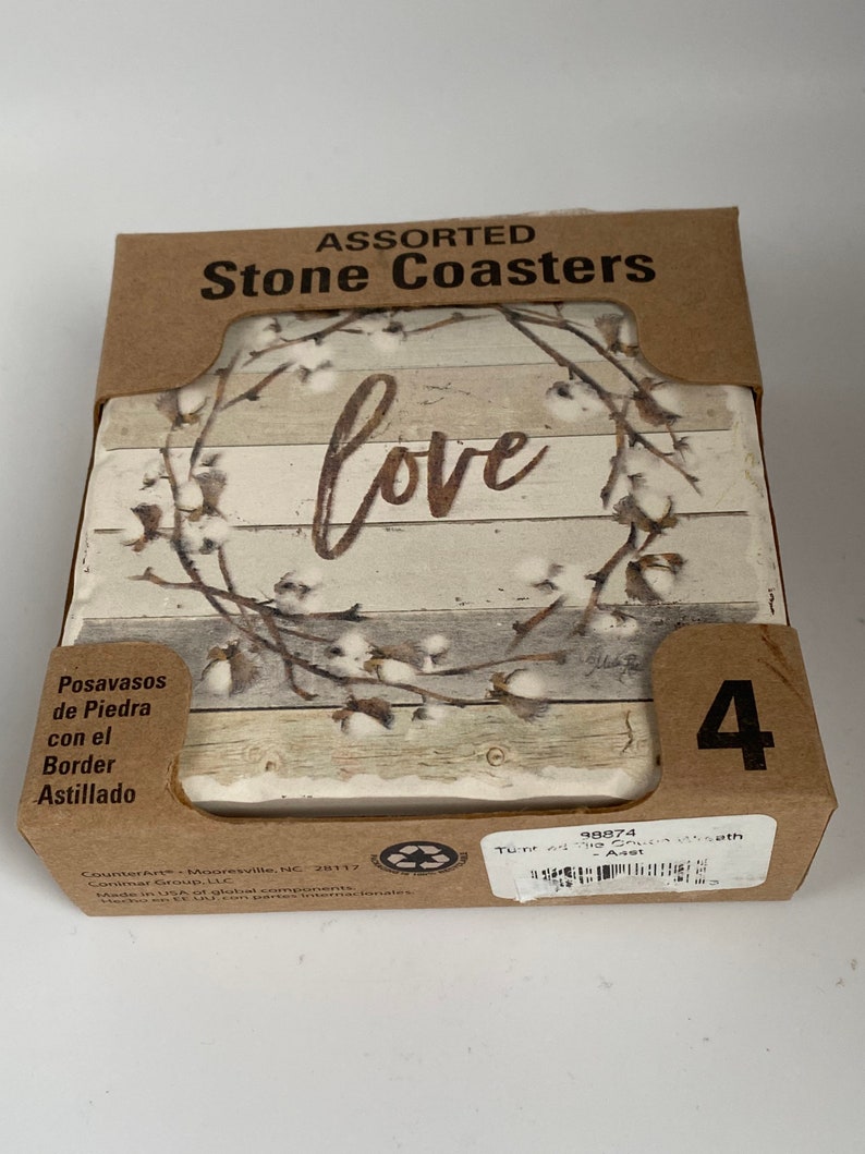 Counter Art Assorted Design Stone Coasters - Thumbnail 3