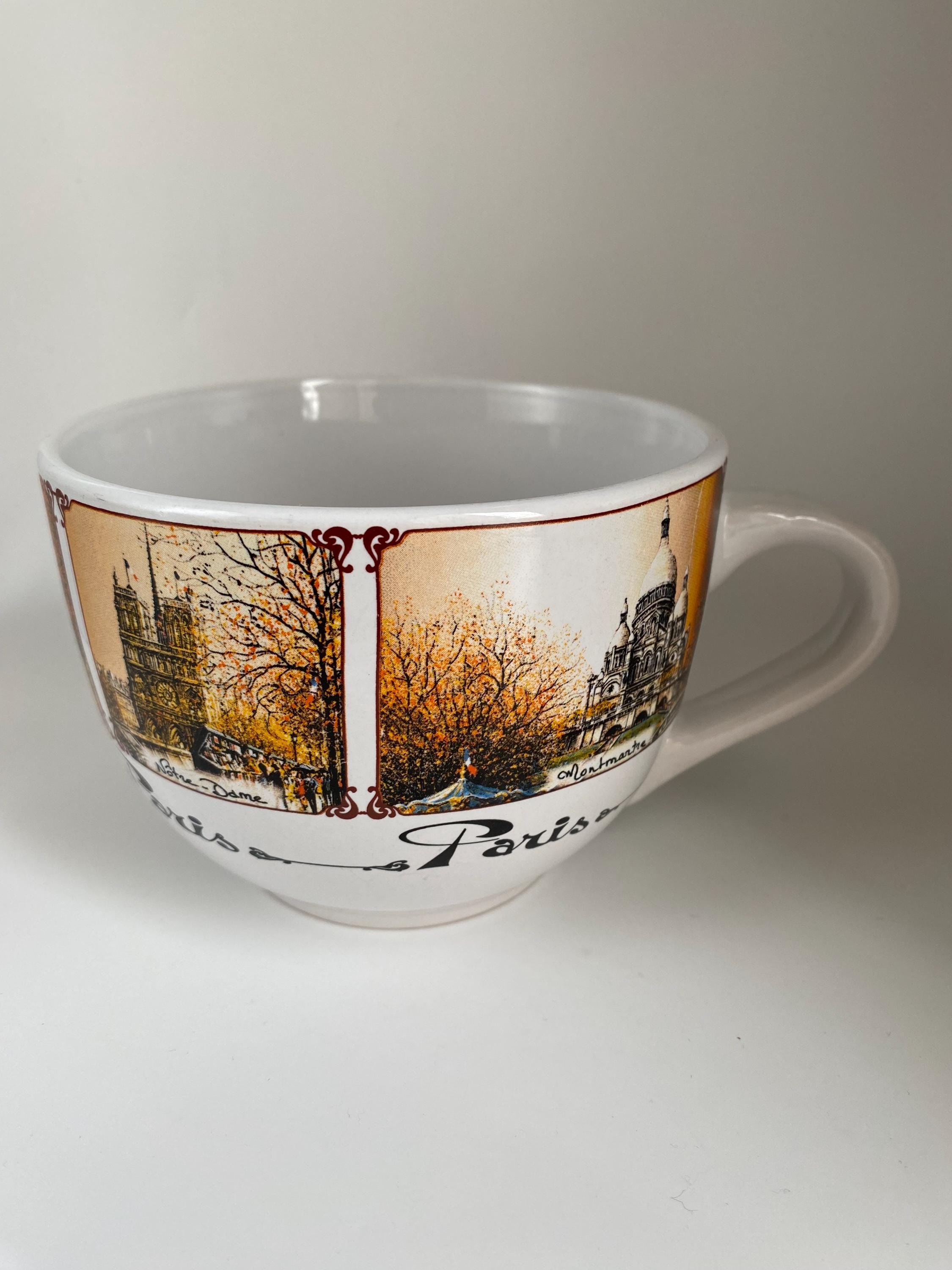 Tasse à Café Vintage Shell Années 60 - Motif Fleurs Multicolores, Céramique, Rare