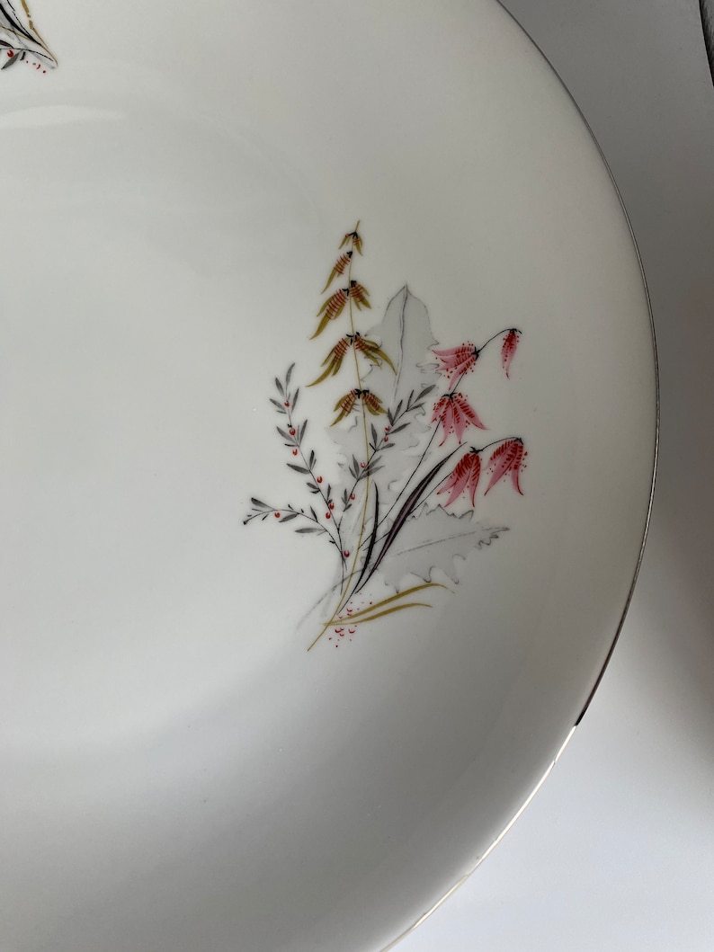 Assiette Vintage Porcelaine Or Baroque Galant 1980 Chic Blanc
