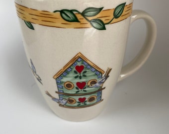 Casuals Birdhouse Tea / Coffee Mug By China Pearl, 4”