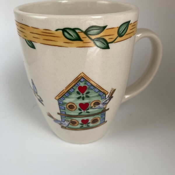 Casuals Birdhouse Tea / Coffee Mug By China Pearl, 4”