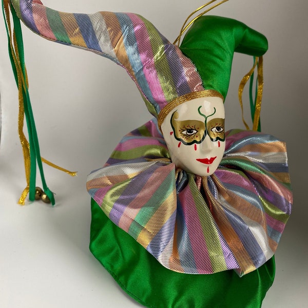 Brinns Collectible Edition Jester Harlequin Clown Music Box, Collectible Music Box, Hanging Music Box, Rare