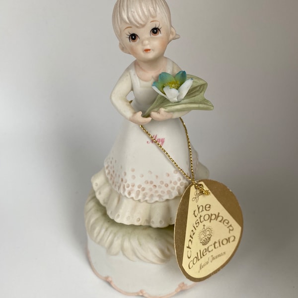 Lefton The Christopher Collection May Birthday Figurine Music Box, Porcelain Music Box Home Decor, 6.25” Tall