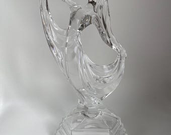 Royal Crystal Rock 24% Lead Crystal Dancer Ballerina Etoila Figurine Statue Home Decor, 11” Tall, Made in Italy, Rare