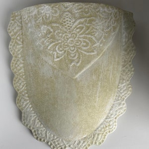Ceramic Wall Pocket Home Decor, Elegant Wall Decor, 8.25” Tall