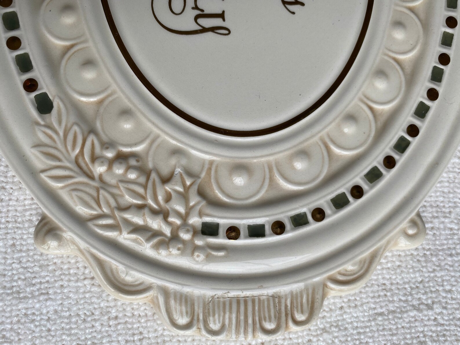 Grasslands Road bless Our Family Ceramic Trivet Ivory Etsy