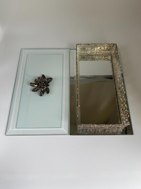 Vintage Studio Silversmiths Filigree Mirrored Jew… - image 8