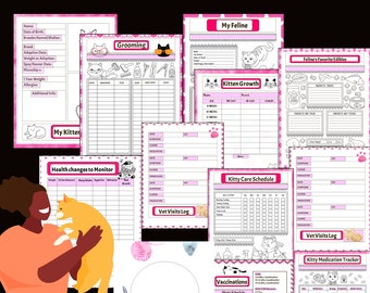 Kitten Care Planner/Pet Care Planner/Vaccination Records/Diet and Feeding