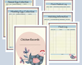 Backyard Chicken Keeper/ Journal for Raising Chickens/Egg Collection Record Book
