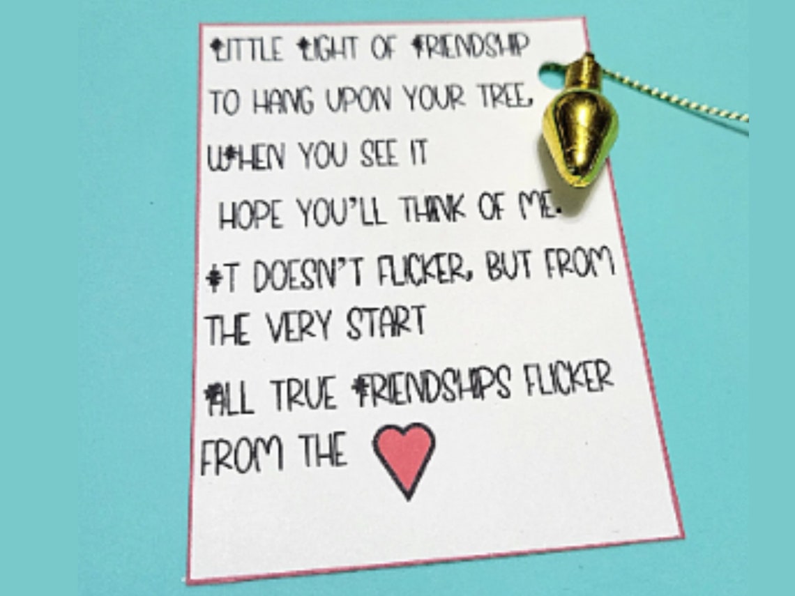 Little Light of Friendship/ Printable Card/craft Ornament Gift/diy ...