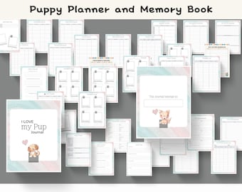 Boho Puppy Planner and Memory Book/I Love My Pup Printable /Care Pages/Medical Pages/