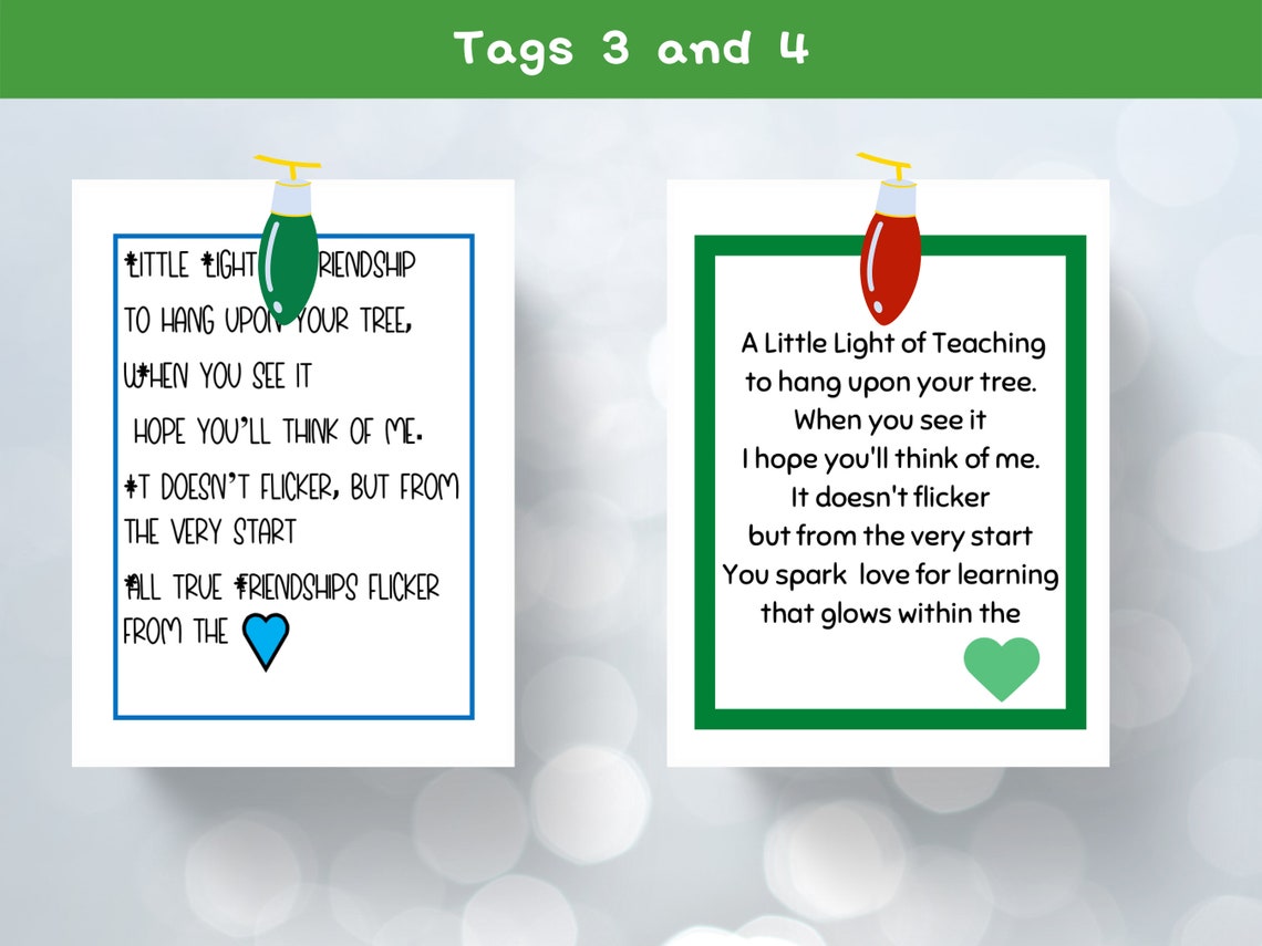 Little Light of Friendship/ Printable Card/craft Ornament Gift/diy ...