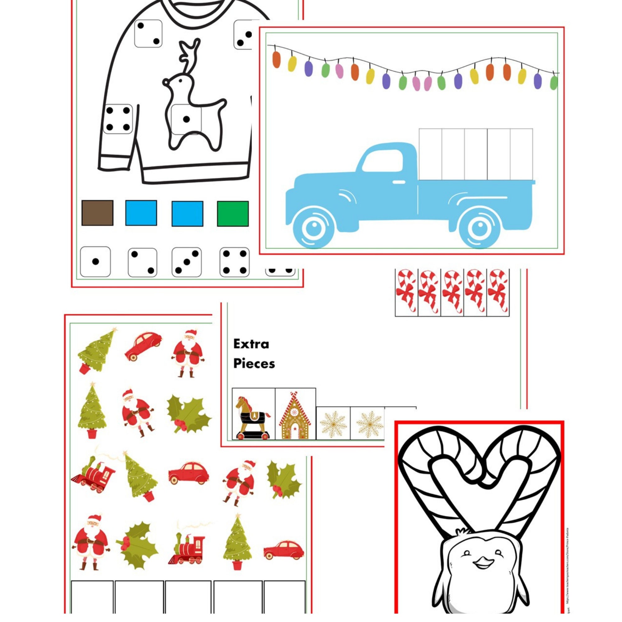 Christmas Worksheets Printable Activities for Home Learning | Etsy