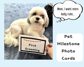 New Puppy Milestone Cards/ Printable Photo Pages/ Record all of your Puppy's Firsts!