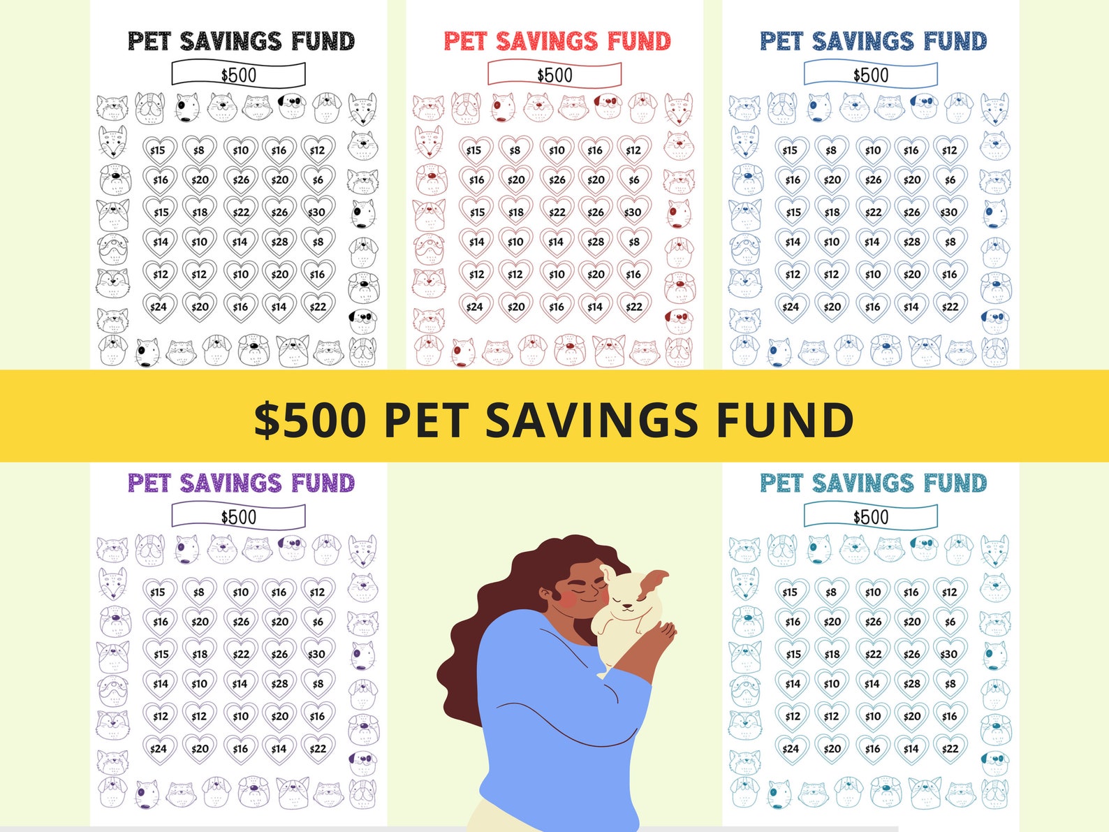 Pet Savings Challenge Printable Tracker/ Save 500 for Your Pet