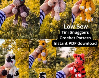 Tini Snugglers Crochet Pattern Animal Amigurumi PDF Pattern Download
