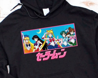 Sailor Moon Manga Hoodie, SailorMoon Anime Hoodies, Usagi Tsukino, Pretty Guardian, Luna, Serena, Mamoru, Unisex Sailor Moon Sudadera