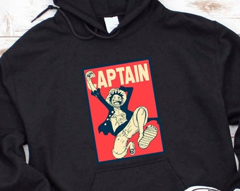 Luffy Hoodie, Monkey D luffy Anime Hoodie, Manga Straw Hat Pirates One Piece Hoodie, Zoro, Mugiwara, Sanji Unisex Sweatshirt
