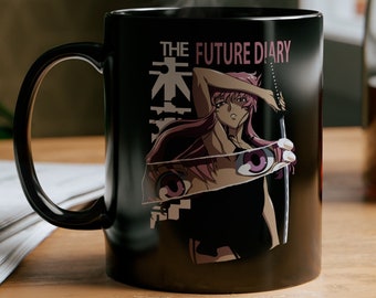 Future Diary Yuno Gasai Anime Mug, Mirai Nikki Manga Cup, Yandere Girl Japanese Mugs