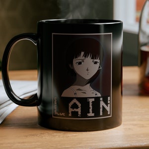 Serial Experiments Lain Mug, FLCL Anime Cup, Lain Iwakura Manga Mugs, Japanese Cups