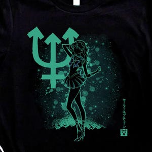 Sailor Neptune Anime Shirt, Michiru Kaiou Sailor Moon Manga Shirt, Pretty Guardian, Usagi Tsukino, Japanese Unisex SailorMoon Tee image 1
