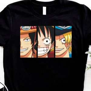 Luffy One Piece Manga Shirt, Straw Hat Pirates Anime Shirt, Luffy Brothers, Mugiwara Japanese Unisex Tee