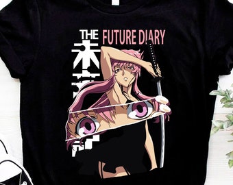 Zukünftiges Tagebuch Yuno Gasai Anime Shirt, Mirai Nikki Manga Shirt, Yandere Girl Japanisches Unisex T-Shirt