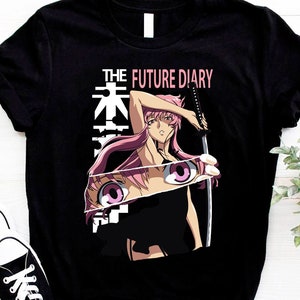 UNISEX Mirai Nikki Anime T-shirt Yuno Gasai Future Diary 