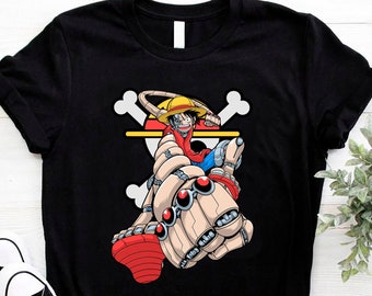 ワンピースロゴシャツ、ルフィアニメシャツ、モンキー・D・ルフィマンガシャツ、麦わらの一味、麦わら、ゾロ、サンジユニセックスシャツ