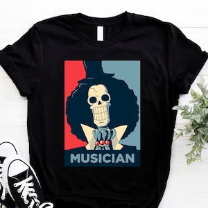 Chemise Brook, Chemise Anime One Piece, Musicien Anime Brook Soul King, Chemise Manga Pirates Chapeau De Paille, Anime Squelette, Luffy, Sanji, Zoro Unisexe