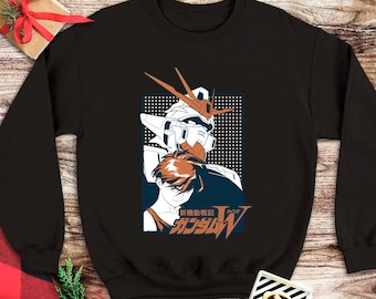 Gundam Wing Sweatshirt, Japanese Robot Anime Sweater, Mobile Suit Manga Jersey, Gunpla RX 78, Amuro Ray Unisex Sweatshirts