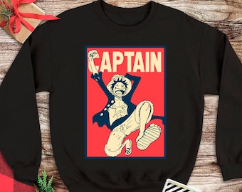 Luffy Sweatshirt, Monkey D luffy Anime Sweatshirt, Manga Straw Hat Pirates One Piece Sweater, Zoro, Mugiwara, Sanji Unisex Sweatshirt