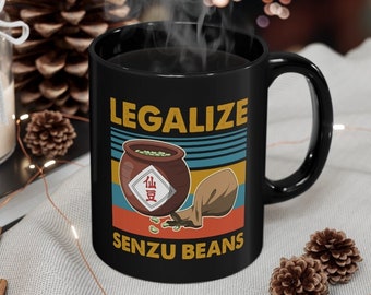 Dragonball Anime Cup, Senzu Beans DBZ Mug, Senzu Bean Manga Mugs, Vintage 80s 90s Japanese Anime Coffee Cups