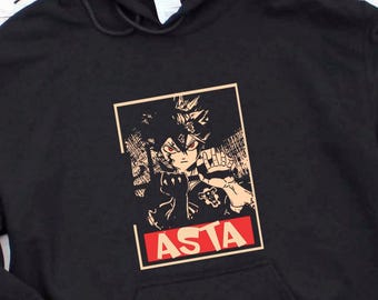 Moletom com capuz do anime Asta Black Clover, Moletom com capuz do mangá Black Clover Asta Yuno, Moletom unissex de anime japonês