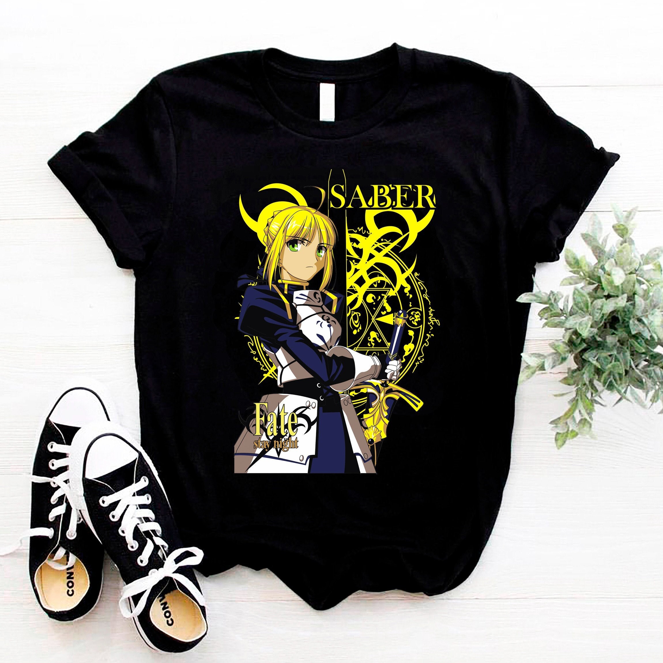 Fate Stay Night Saber Anime Shirt, Artoria Pendragon Manga Shirt 