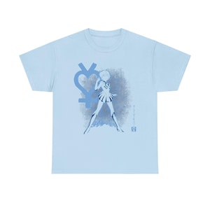 Sailor Merkur Anime Shirt, Ami Mizuno Sailor Moon Manga Shirt, hübsche Wächterin, Usagi Tsukino, japanisches Unisex SailorMoon T-Shirt Light Blue