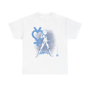 Sailor Merkur Anime Shirt, Ami Mizuno Sailor Moon Manga Shirt, hübsche Wächterin, Usagi Tsukino, japanisches Unisex SailorMoon T-Shirt White