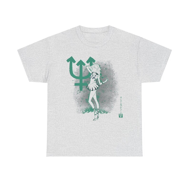 Sailor Neptune Anime Shirt, Michiru Kaiou Sailor Moon Manga Shirt, Pretty Guardian, Usagi Tsukino, Japanese Unisex SailorMoon Tee Ash