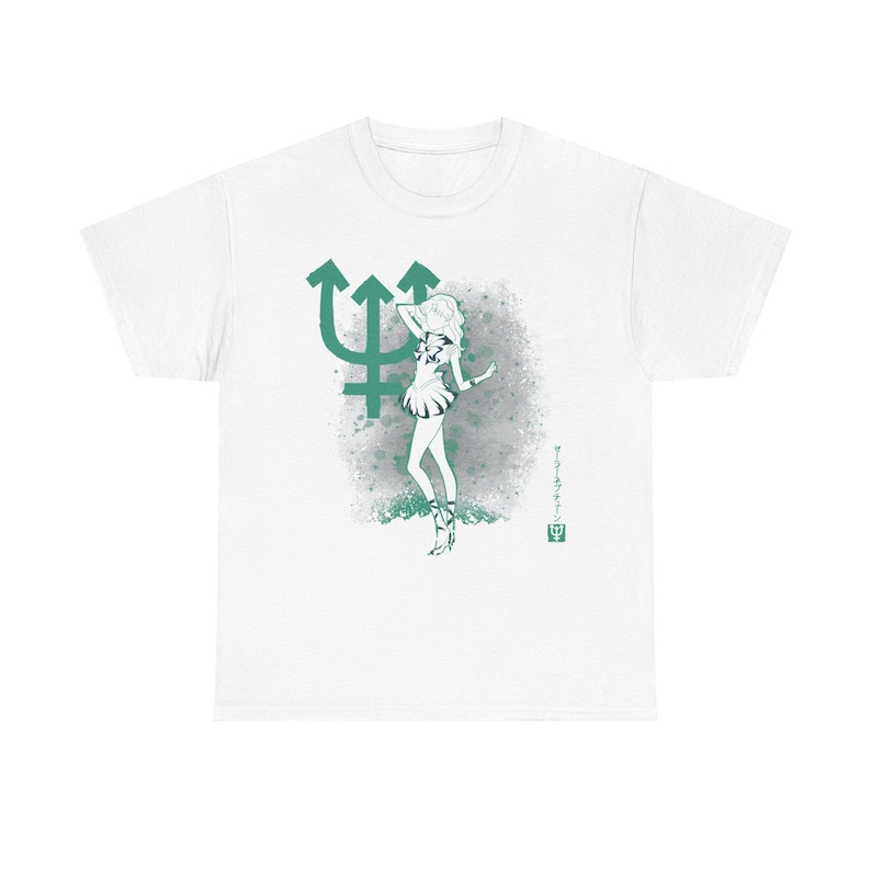 Sailor Neptune Anime Shirt, Michiru Kaiou Sailor Moon Manga Shirt, Pretty Guardian, Usagi Tsukino, Japanese Unisex SailorMoon Tee White
